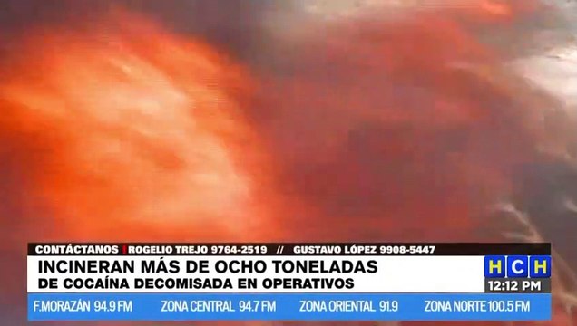 ¡Incineran más de ocho toneladas de cocaína incautada en 23 operaciones!