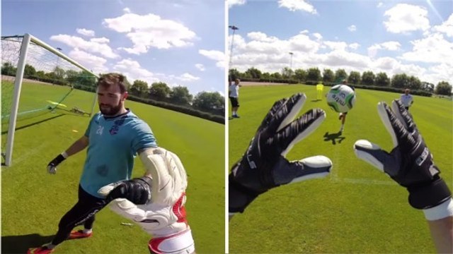 GoPro : Andrew Lonergan, joueur de Bolton, filme son entraînement de gardien en caméra embarquée