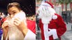 Hatem Ben Arfa déguisé en Père Noël dans les rues de Nice