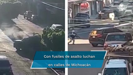 Se enfrentan grupos armados en San Juan Nuevo, Parangarícutiro, Michoacán