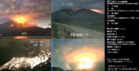 L'entrée en éruption du Mont Sakurajima filmée en direct