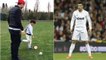 Cristiano Ronaldo s'entraîne aux coups francs avec son fils