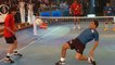 Messi, Tévez, Maradona et Francescoli s'affrontent lors d'un tennis-ballon