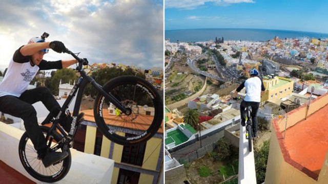 Danny MacAskill risque sa vie sur les toits de Las Palmas