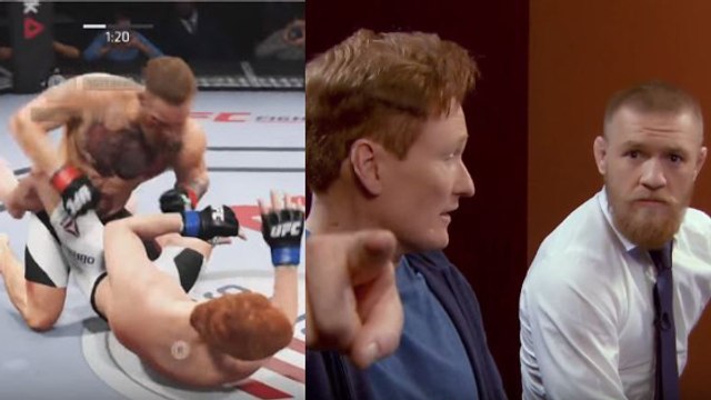 Conor McGregor affronte le présentateur américain Conan O'Brien sur le jeu UFC 2