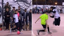 Neymar régale lors d'une partie de street foot de folie