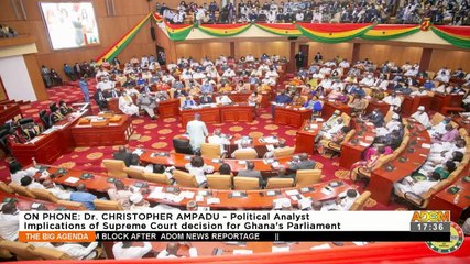 Deputy Speakers’ Voting: Implications of Supreme Court decision for Ghana’s Parliament – The Big Agenda on Adom TV (10-3-22)
