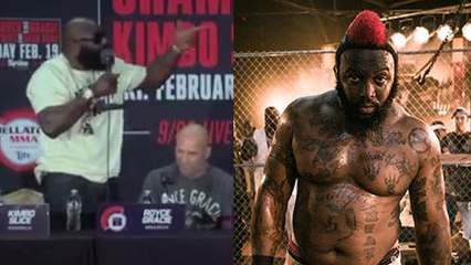 Kimbo Slice et Dada 5000 se chauffent avant leur combat