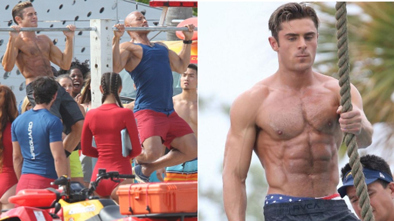 Zac Efron s'est complètement transformé avec The Rock pour Baywatch