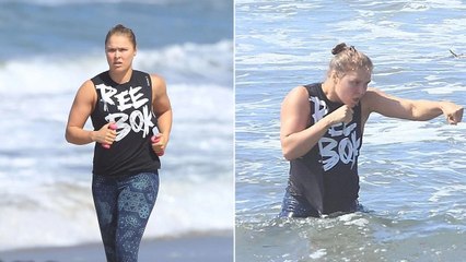 Ronda Rousey suit un entraînement très particulier à la plage pour préparer son retour