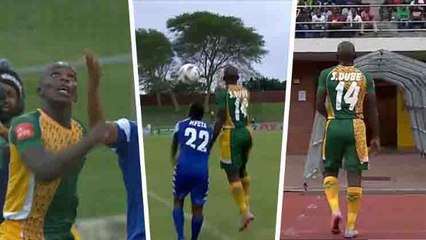 Siyabonga Dube reçoit le carton rouge le plus idiot de l'année dans le championnat sud-africain