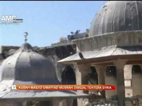 Kubah Masjid Umayyad dibedil tentera Syria