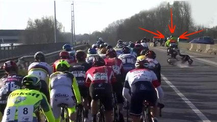 Kuurne Brussel Kuurne : Stig Broeckx percuté par une moto