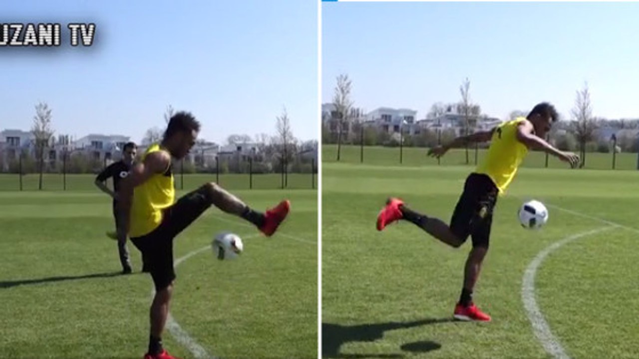 Pierre-Emerick Aubameyang défie le freestyler Soufiane Touzani