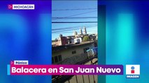 Grupos armados se enfrentan en San Juan Nuevo, Michoacán