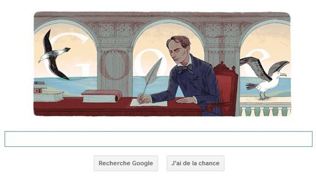 Doodle : Charles Baudelaire et son Albatros à l'honneur sur Google