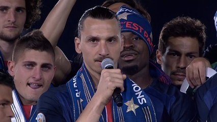 PSG : Zlatan Ibrahimovic prononce un discours en français inattendu pour son départ