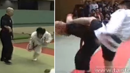 Un maître de "Mytho Jitsu" croit vraiment en ses super-pouvoirs et se fait démonter par un pro de karaté