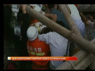 Misi menyelamat mangsa gempa diteruskan