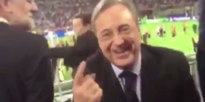 Florentino Perez chambre un supporter du FC Barcelone après la victoire du Real Madrid en Ligue des Champions