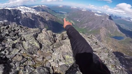 Kilian Jornet, le skieur fou fan d'ultra trail, joue les funambules sur les sommets norvégiens