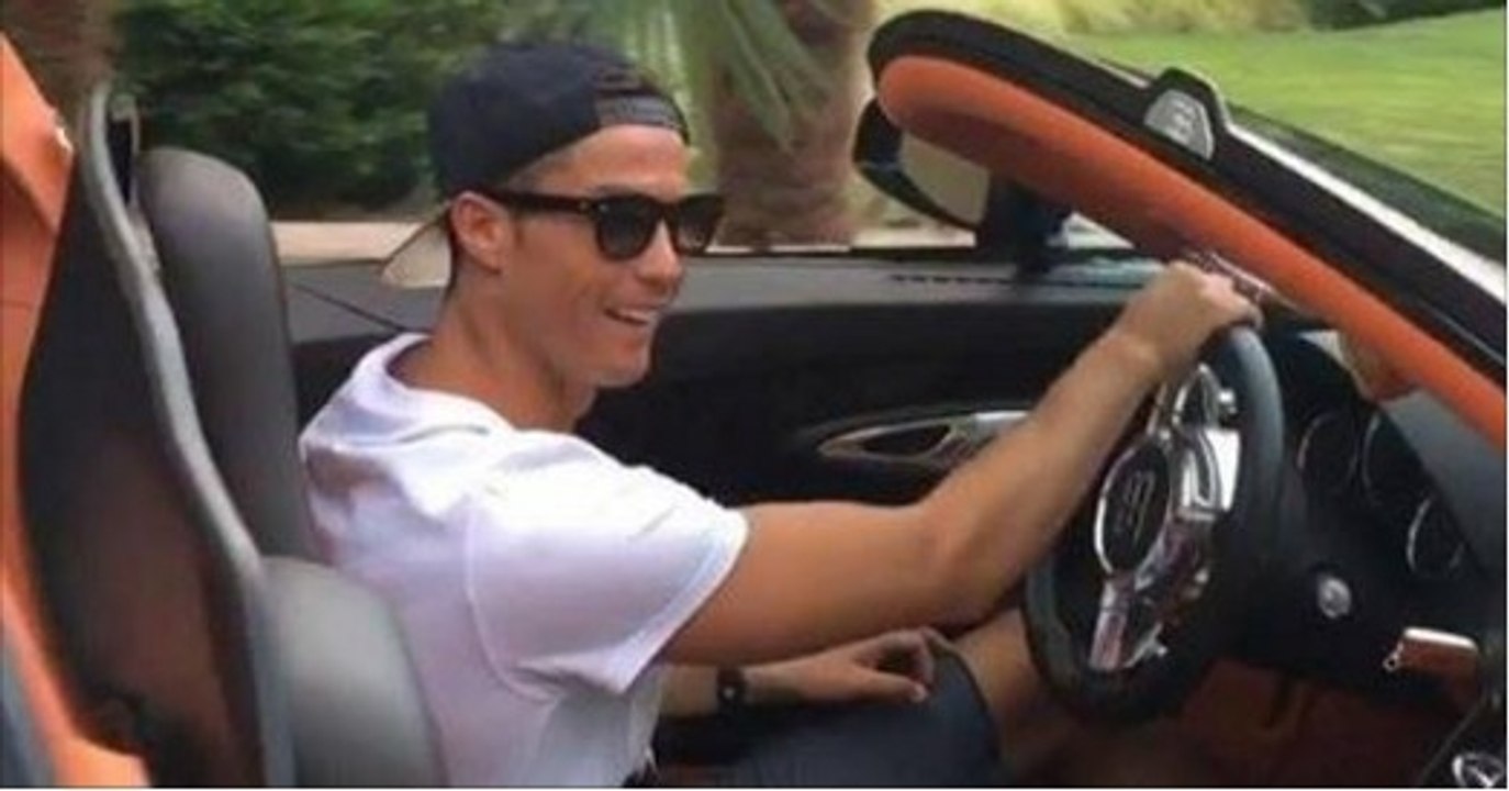 Cristiano Ronaldo a reçu sa Bugatti Veyron à 2 millions d'euros et frime avec