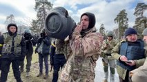 Ukrainian forces train with newly delivered anti-tank weapons