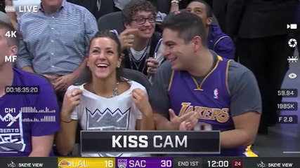 Elle humilie son voisin lors d'une "Kiss Cam" en plein match de NBA