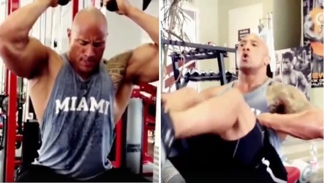 L'entraînement de machine de Dwayne The Rock Johnson pour les abdos