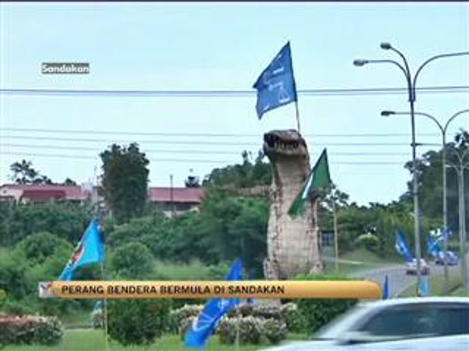 Perang bendera bermula di Sandakan