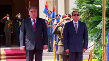 نشاط الرئيس السيسي خلال اليوم واستقباله لرئيس جمهورية طاجيكستان بقصر الاتحادية