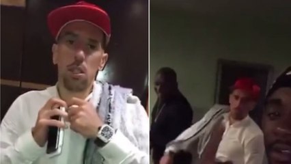 Franck Ribéry et Gradur s'amusent dans un restaurant et dans les couloirs d'un hôtel