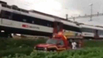 Accident de train en Suisse : Les images de la collision frontale qui a fait 44 blessés