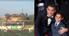Quand Cristiano Ronaldo joue les ramasseurs de balle pour son fils