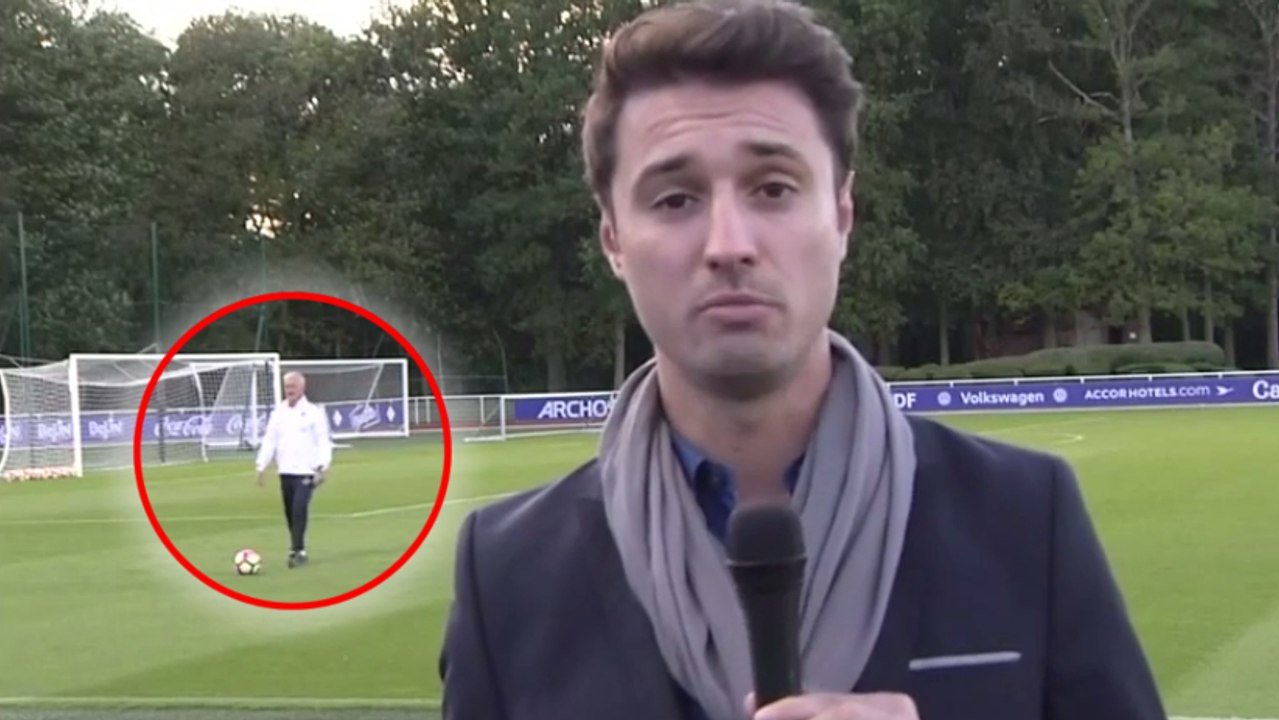 Didier Deschamps tire sur un journaliste de l'Equipe en direct