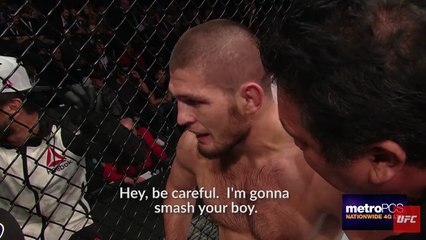 Khabib Nurmagomedov dit à Michael Johnson d'abandonner et menace Dana White