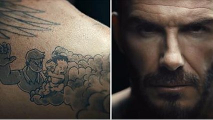 David Beckham met ses tatouages au service de l'UNICEF pour une campagne contre la violence sur les enfants