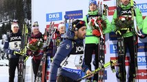 Martin Fourcade quitte le podium à cause d'un mauvais geste des athlètes russes