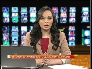 Setengah juta penduduk terjejas akibat paip pecah