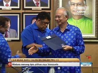 1/3 muka baru calon BN dalam PRU13