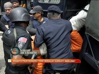 Anggota polis mengaku tidak bersalah sembunyi maklumat