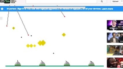 Youtube : jouez au jeu "Missile Command" sur les vidéos !