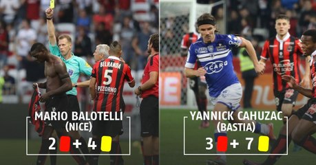 L'équipe type des "bouchers" de la Ligue 1, les joueurs les plus sanctionnés