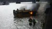 Londres : Un bateau coule après avoir pris feu sur la Tamise avec 30 personnes à bord