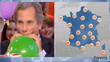 La météo du Grand Journal : Jean-Louis Debré aspire de l'hélium, découvrez-en les effets