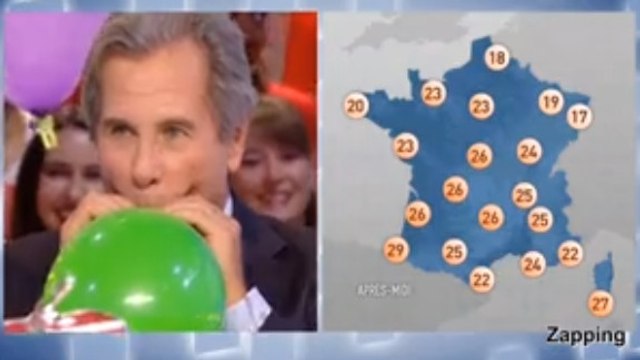 La météo du Grand Journal : Jean-Louis Debré aspire de l'hélium, découvrez-en les effets