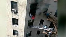 New York : Son appartement en feu, il est sauvé in extremis par des voisins héroïques