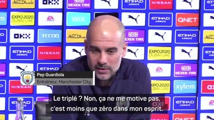 Man. City - Guardiola sur le triplé historique : "C'est un conte de fée, je vis dans la réalité"