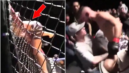 Combat : Un combattant attaque un spectateur après avoir mis KO son adversaire