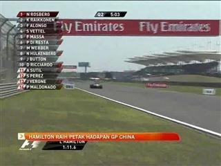 Hamilton raih petak hadapan GP China